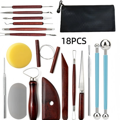 Pottery Clay Sculpting Tools Kit  Ceramic Wax Clays Carving Tools for Art Craft Pottery Sculpting Modeling Tool Set