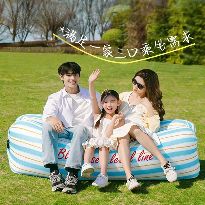 Waterproof Inflatable Sofa, Lazy Lounger Air Mattress, Portable Seat for Camping & Music Festival