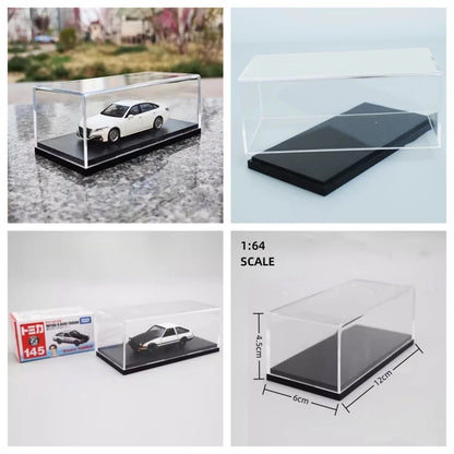 Scale 1/64 1/43 1/32 1/24 1/18 Clear Acrylic Display Box Case for Car Model Dust Cover Pre Made Box Diecast Professional Storage