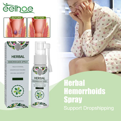 EELHOE  Hemorrhoid Treatment Spray Health Skin Care Natural Anal Herbal Internal Piles External Anal Fissure Anal Relief Spray
