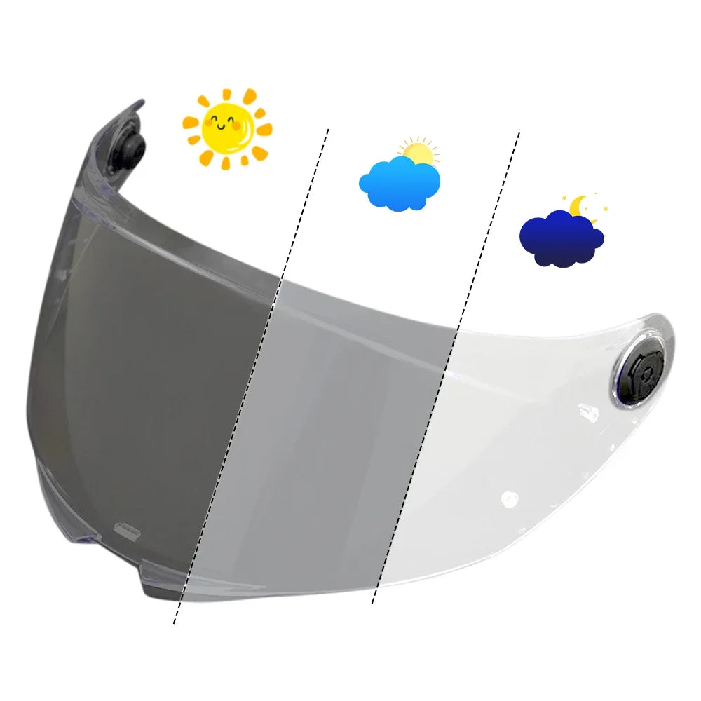 Helmet Visor goggles hromic Tea black Automatically Darkens Lens For MT Thunder 4 SV MT-V-28B Helmet Photochromic Visor