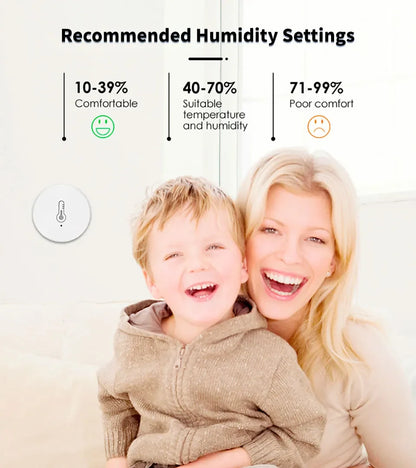 Tuya Smart ZigBee Temperature And Humidity Sensor Battery Powered Indoor Mini Hygrometer Work With Alexa Google Home