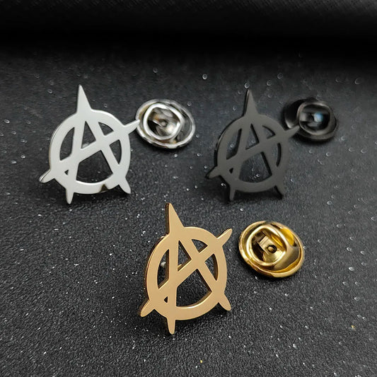 Classic Round Five-pointed Star Gold-plated Brooch, Men's Collar Lapel Pin Black, Suit Accessories, Gift for Husband