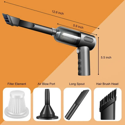 Lenovo 69000Pa 2 In 1 Cordless Handheld Vacuum Cleaner Rechargeable Portable Car Dust Blower Long Battery Cleaner For Home Pet