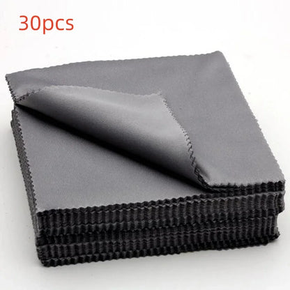 Black/Gray Microfiber Cleaning Cloth 15x15cm for Sunglasses Eyeglasses Lens Accessories Soft Dust-Free Glasses Care
