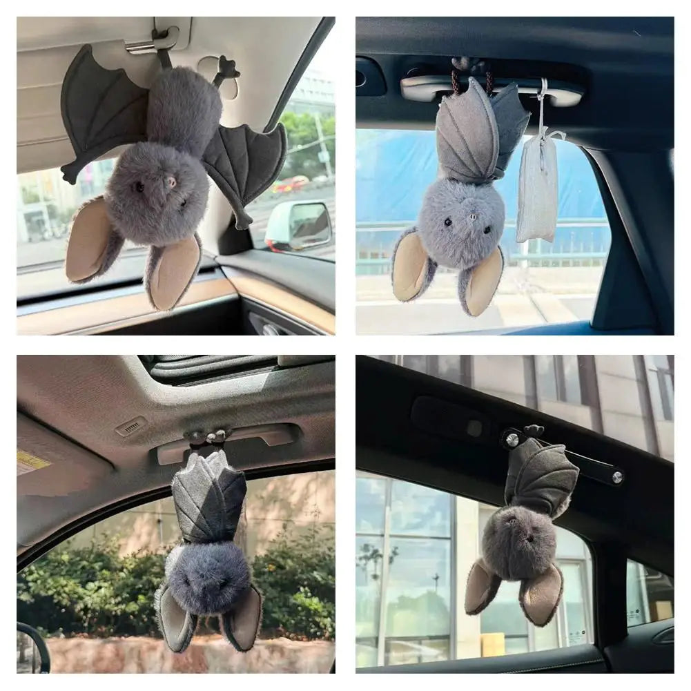 Cute Grey Bat Plush Toy Soft Stuffed Animal Doll Kawaii Bat Pillow Halloween Gift Decoration For Kids Girls Boys