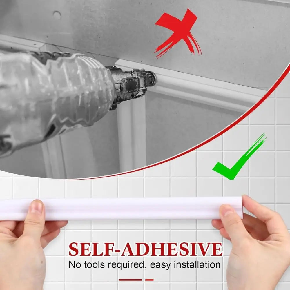 Self-Adhesive Wall Decoration Molding Trim 3D TPE Chair Rail Panel Molding DIY Universal Wall Protector Cabinet Border
