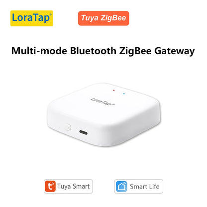 LoraTap Tuya Multi-mode WiFi ZigBee 3.0 Bluetooth Mesh Gateway Hub Bridge Wireless and Wired Smart Life App Remote Control