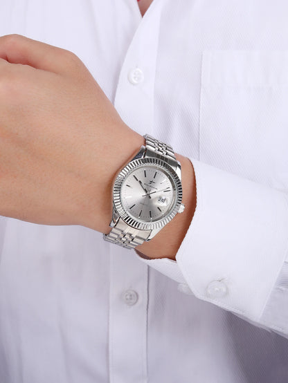 Casual Men's Watches Date High-End Fashion Business Quartz High Quality Watch Male Stainless Steel Exquisite Wristwatches