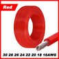 12Colors 1007 Stranded Electric Wire 5/10M 30/28/26/24/22/20/18/16AWG PVC Insulated Tinned Plating Copper Cable for DIY LED Line