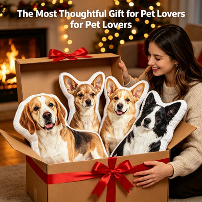 1pc Custom Funny Unique Shaped Photo Pillow Cushion, Custom Pet Shape Stuffed Throw Pillow, Ideal Gift for Family & Friends