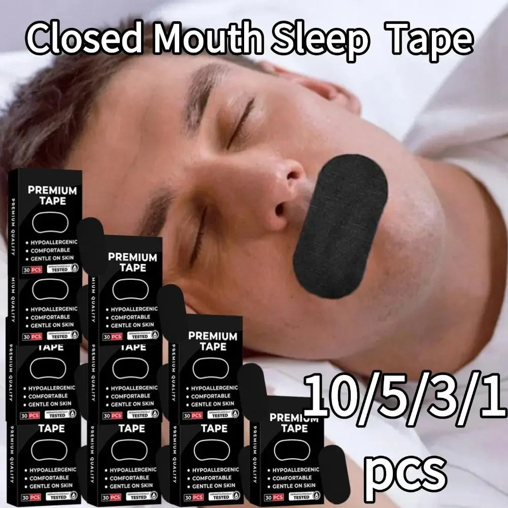Closed Mouth Sleep Elastic Tape Stop Snoring Sleep Glue Tape Sleep Open Mouth Breath Correction Tape Health Care