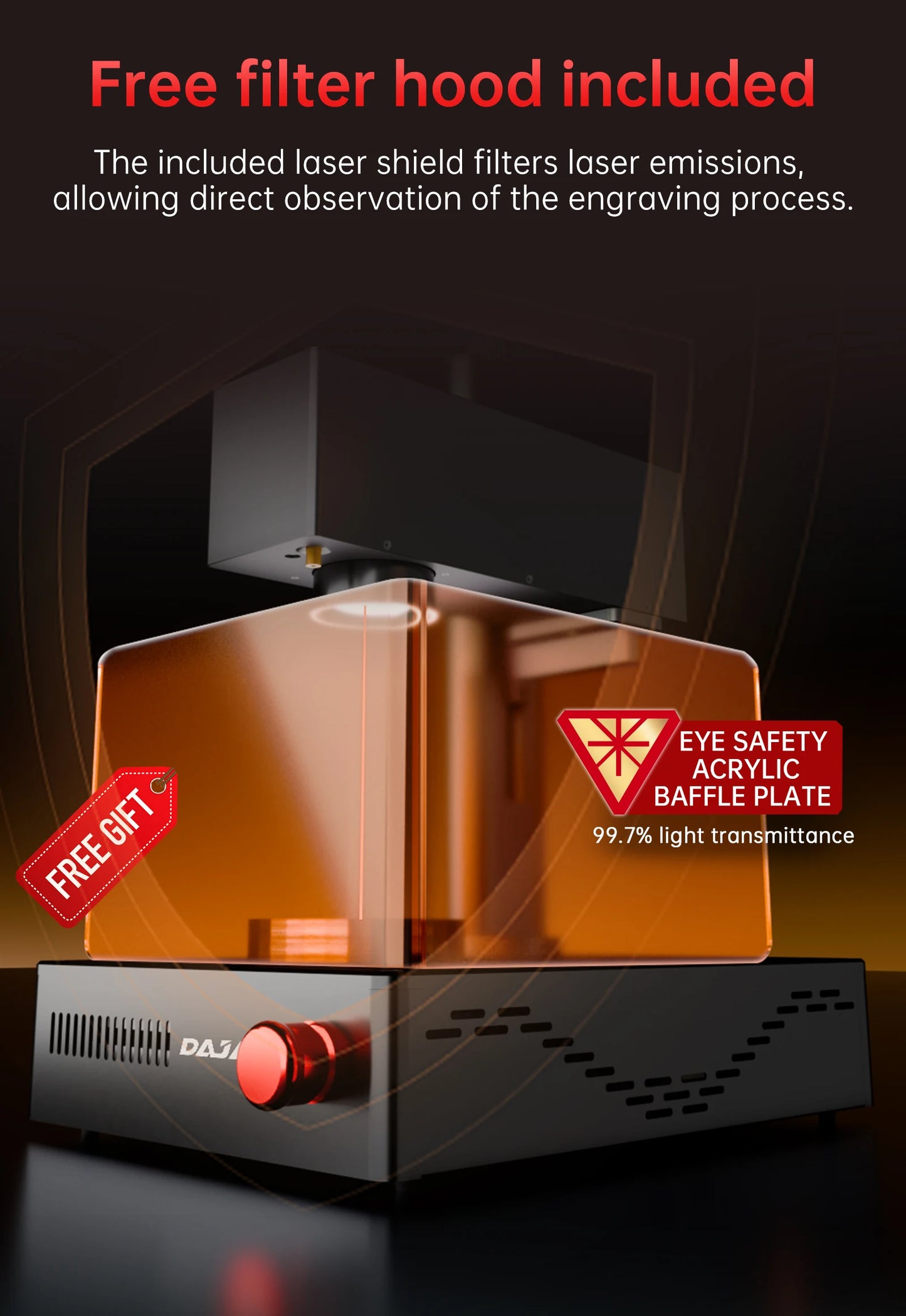 DAJA MINI Portable Fiber Laser Marking Machine High Precision Industrial Business 90*90mm for ALL Metal Jewelry Leather Acrylic
