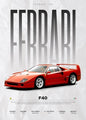 Classic Red Performance Sports Car Wall Art M3 F40 812 FS90 Luxury Car HD Canvas Print Poster Home Living Room Bedroom No Frame