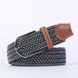 Unisex Elastic Fabric Woven Casual Women Belt Pin Buckle Expandable Braided Stretch Canvas Stylish Leisure Belts for Men