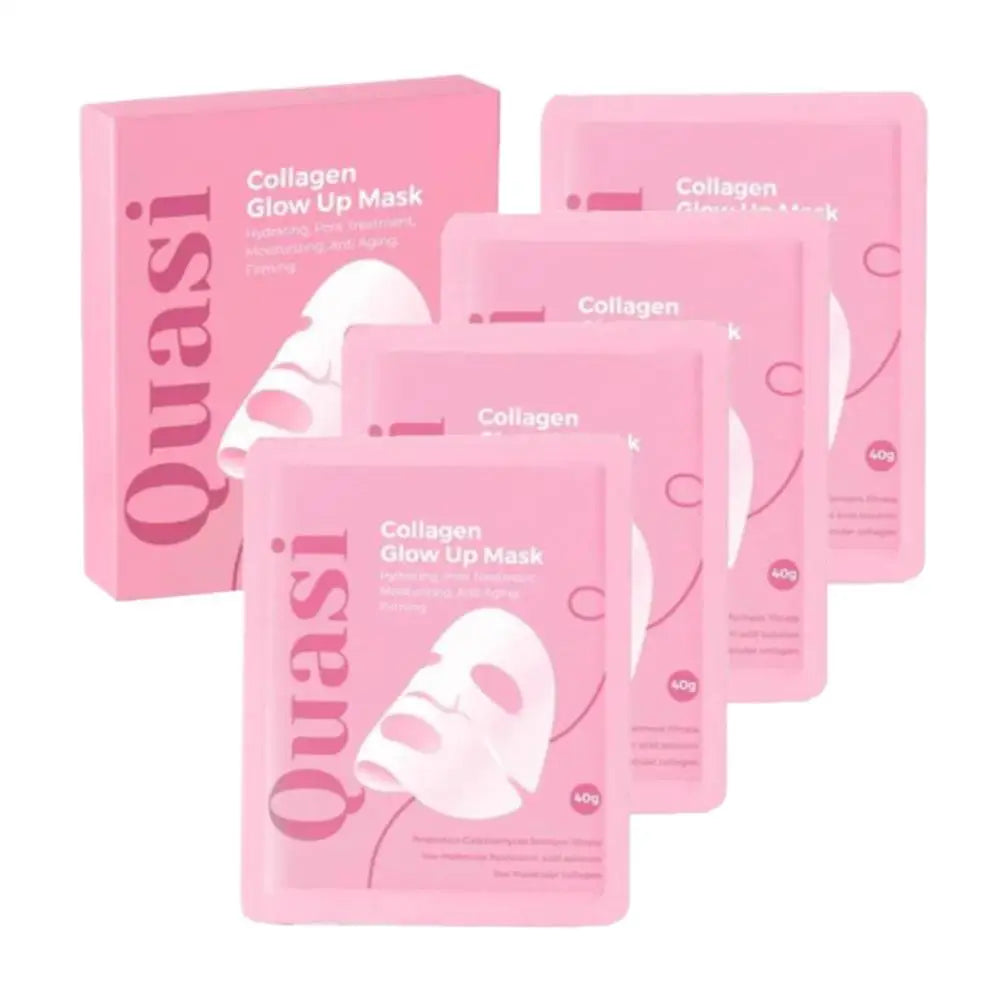 Korean Quasi Collagen Glow Up Mask 4pcs Set Moisturizing Firming Bio Collagen Overnight Masks Professional Night Repairing Mask