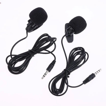 1 Pc Hands-free Condenser Clip-on Lapel Mic 1.5 Meters Mini Portable Lavalier Wired 3.5mm Microphone For Phone And Laptop PC
