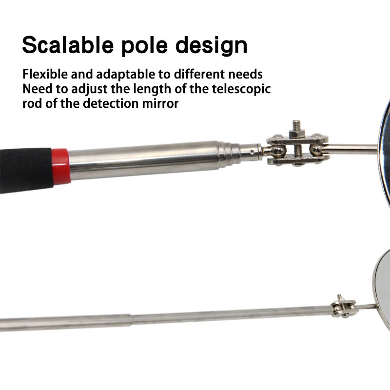 Universal Auto Repair Tool Accessory 360°Rotat Detection Fold Mirror Telescopic Bottom Inspection Mirror for Vehicle Maintenance