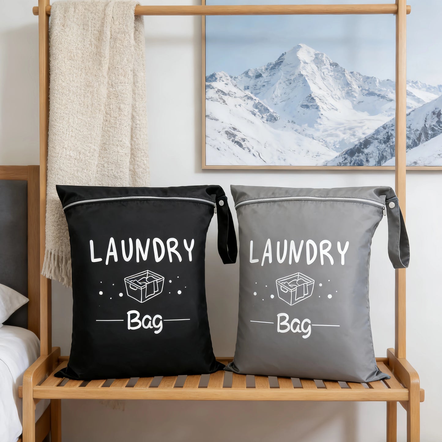 Portable Dirty Clothes Storage Bag Laundry Bags Oxford Waterproof Storage Pouch For Swimming Fitness Beach Clothes Organizer Bag