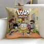 Popular Cartoon The Loud House Cushion Cover Soft & Easy-Wash Pillow Case – Versatile for Couch, Bed, Travel and Office