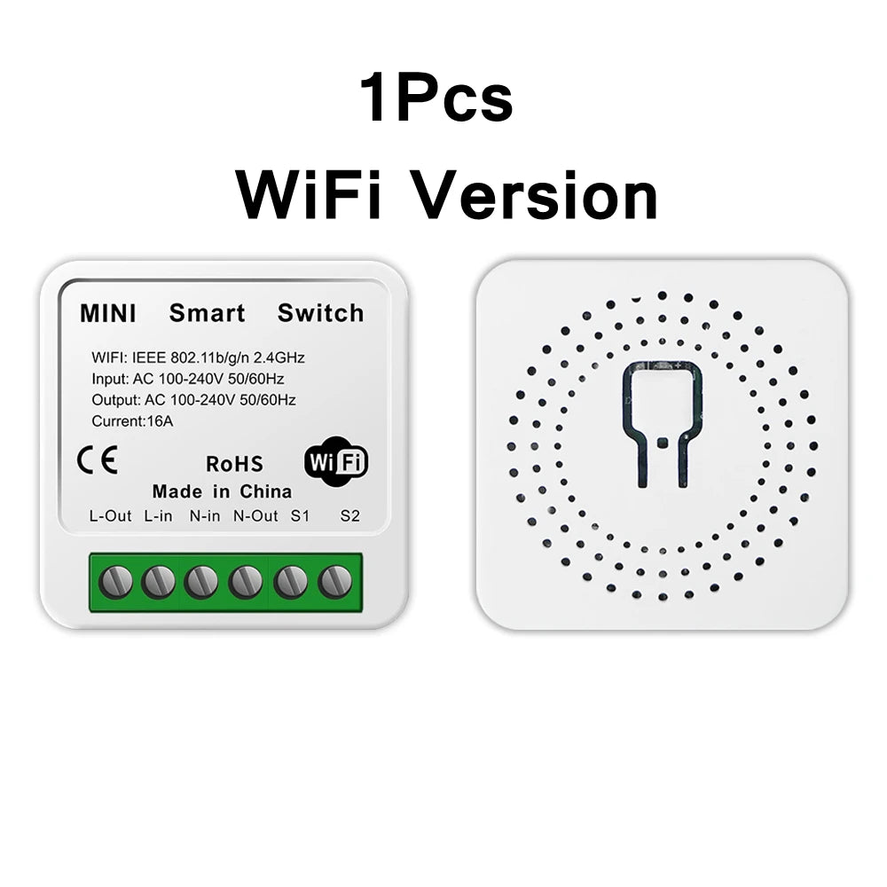 Tuya Smart Home ZigBee WiFi Smart Switch with Power Monitor 16A Mini Breaker Voice Control for Homekit Siri Alexa Google Alice