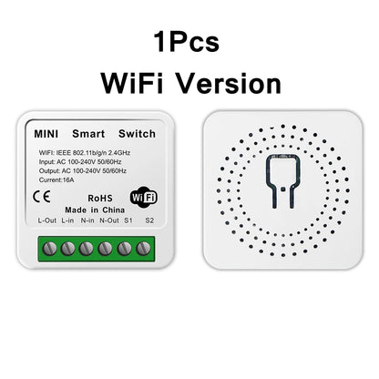 Tuya Smart Home ZigBee WiFi Smart Switch with Power Monitor 16A Mini Breaker Voice Control for Homekit Siri Alexa Google Alice
