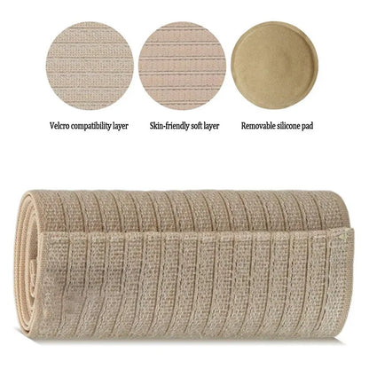 Adult Adjustable Umbilical Cord Breathable Abdominal Hernia Belt Support Assist with Compression Pad