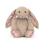 JC Bonnie Rabbit Plush Toy with Floral Ears Kawaii Stuffed Doll Soft Sofa Cushion Kids Birthday Gift Room Decor