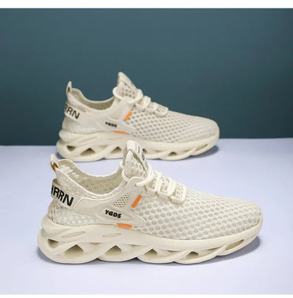 Breathable Mesh Summer Men Platform Sneakers Lightweight Casual Loafers Shoes for Running Tennis Hiking Outdoor Daily Wear