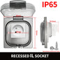 IP65 Waterproof Outdoor Socket, 16A High Power Wall Plate, 250V US/Thai Style 10A Receptacle, Bathroom & Weatherproof Electrical