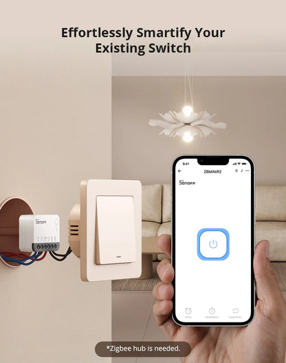 SONOFF ZBMINIR2 Extreme Zigbee Smart Switch 1-10PCS Detach Relay Remote Group Control via eWeLink Support Zigbee 3.0 Gateway