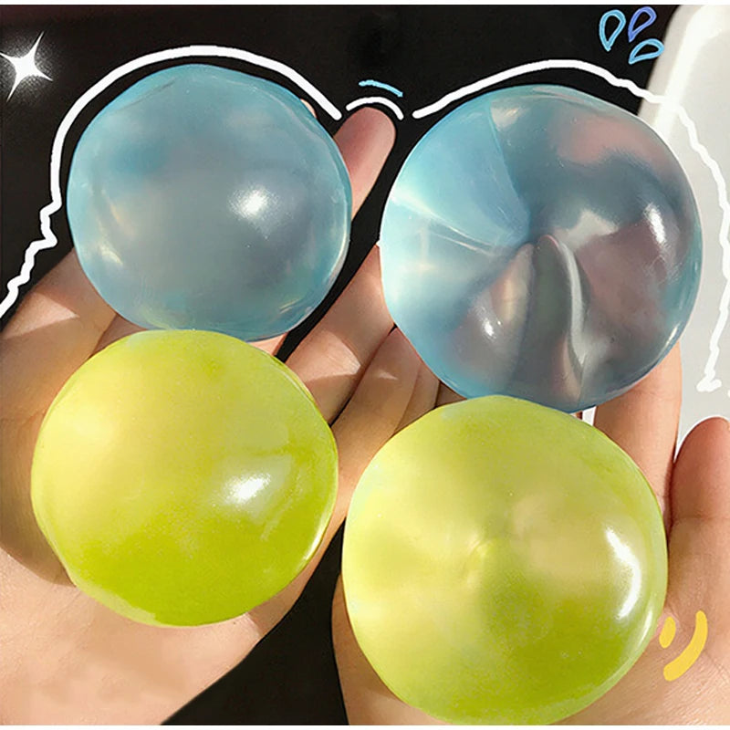1/3pcs Cute Translucent Coconut Oil Squeeze Ball Appearance Plasticity Slow Rebound Stress Relief Fidget For Kids & Adult 6*6CM