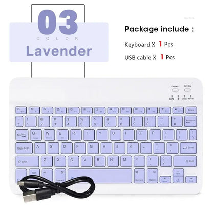 Hebrew/Spanish//Russian/Korean Portable 10 inch Wireless Keyboard and Keyboard set For iPad Samsung Tablet Laptop IOS Android