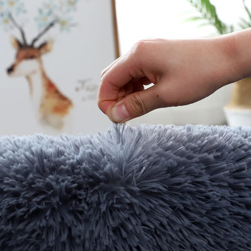 Soft Shaggy Carpet Living Room Fluffy Children Rugs Large Beige Plush Area Rug for Bedroom Kids Room Nursery Modern Home Decor