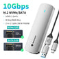 Yottamaster SATA M.2 NVMe SSD Enclosure Dual Portocol NVMe to USB Adapter USB 3.1 Gen2 USB C External Case Box Aluminum alloy