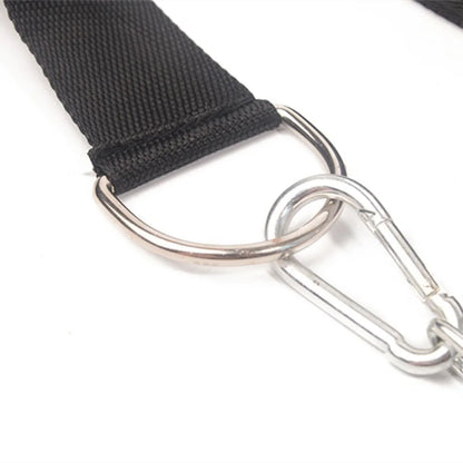 Gym Fitness Weight Bearing Cap Adjustable Neck Harness with Steel Chain Neck Trainer Neck Muscle Power Training