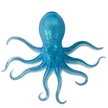 Glitter Octopus Squishy Toy Soft Stress Relief Fidget Toy Squeeze Jellyfish Squishy Compression Decompression Toy for Kid Adults