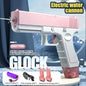 @Electric Water Gun Rechargeable Automatic & Manual Spray Gun Capacity Range Up to 32 FT Range for Adults & Kids
