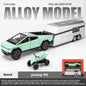 Cyber Truck Pickup Trailer RV Metal Alloy Toy Car Model Die-Casting Off-Road Vehicle Men's Gift Collection Truck Ornaments
