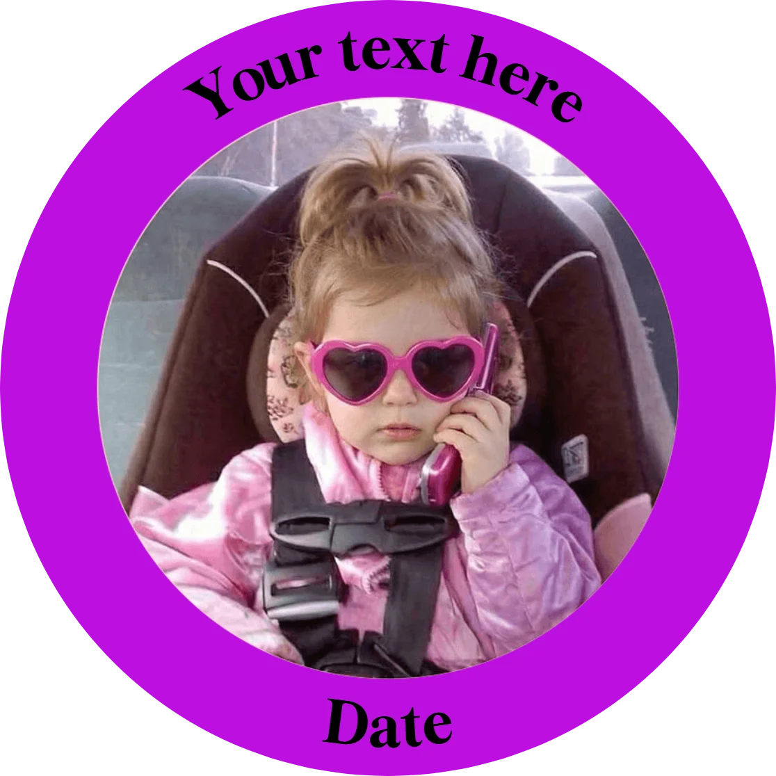Custom Photo Stickers Personalized Waterproof Round Text Labels Custom Image Birthday Party Gift Wrapping Decor DIY Souvenir Kit