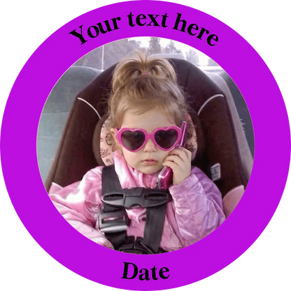 Custom Photo Stickers Personalized Waterproof Round Text Labels Custom Image Birthday Party Gift Wrapping Decor DIY Souvenir Kit