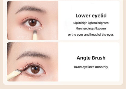 5/6/8/10pcs Natural Eye Makeup Brushes Set Detail Eyeshadow Brush Makeup Brush White Ultra Soft Eyeshadow Eyeliner Makeup Tool