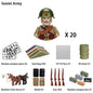 WWII Infantry Military Soldier War National Army Mini Gun armament Models Building Blocks Building Blocks Toys for Kids
