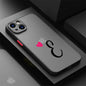 Initial Letter A-F Heart Phone Case For iPhone 17 16 15 11 12 14 13 Pro Max Mini X XS XR 7 8 Plus SE 16E Hard Transparent Cover