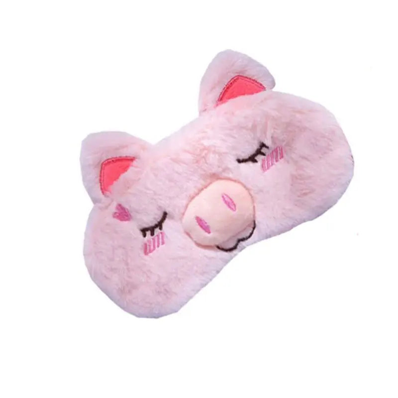 Cute Sleep Mask Eye Sort Bandage Plush Blindfold Cover Sleeping Dream For Girl Women Night Animal Eyepatch Nap Relax Health Care