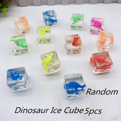 Fidget Toy Mini Squishy Toys Mochi Ice Block Stress Ball Toy Kawaii Transparent Cube Cat Paw Fish Stress Relief Squeeze Toy
