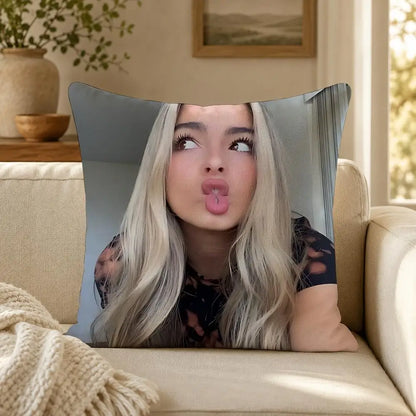 Person A-Addison R-Rae Funny Cushion Cover Soft Short Plush Decorative Pillow Cover for Sofa Bedroom Easy to Clean