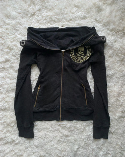 Hot Sweet Sparkling Rhinestone Mesh Transparent Hoodie Y2K Womens Fashion Sexy Backless Oversized Hoodie Casual Pullover Tops