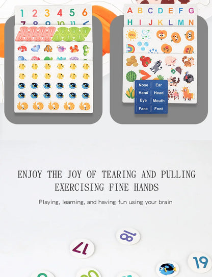 Busy Book for Kids Quiet Book Sticker Montessori Early Educational Toy Toddlers Matching Puzzles Game Baby Learning Toys Gifts