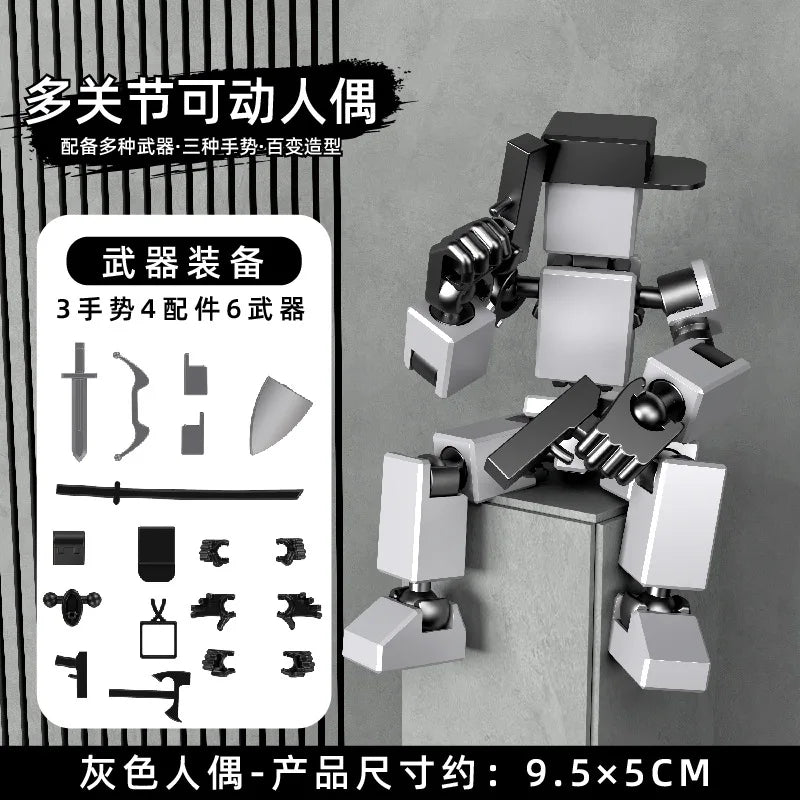 13 Action Figures Toys with Multiple Accessories Mini Action Figure Dummy Robot Assembly Completed Home Desk Decoration